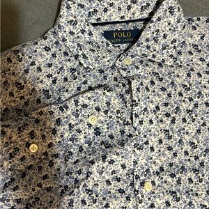 POLO RALPH LAUREN Blue All Over
Floral Print Button Down Long Sleeve Shirt Sz L
